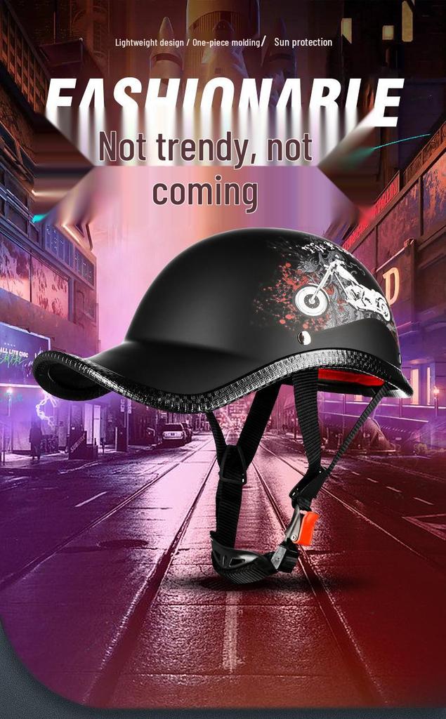 Retro Electric Scooter Flip-up Helmet - Lightweight, Personalized, Universal Fit for Men