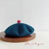 1pc Women French Classic Solid Color Beret Cap,fleece-lined Warmth Leisure Fashion Beanie Hat Suitable for Party Wear Halloween