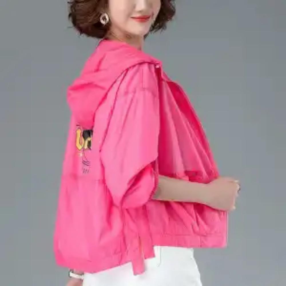 Sunscreen Clothes for Women New Summer Middle-aged Mothers Thin Short Jacket Loose and Breathable Outerwear