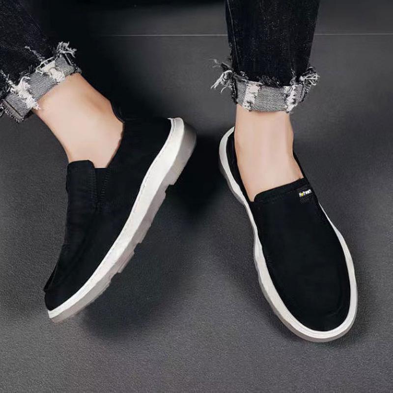 

Весна новая тканевая обувь мужская обувь парусиновая обувь универсальная одинарная обувь удобная мягкая подошва нескользящая на одном педале 44