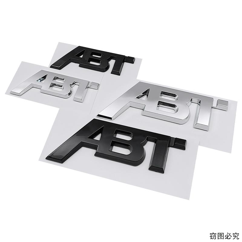 ABS Metal ABT Logo Letters Car Front Grill Emblem Badge Sticker for Volkswagen Golf 7 Sagitar Magotan Bora Tiguan Passat Jetta