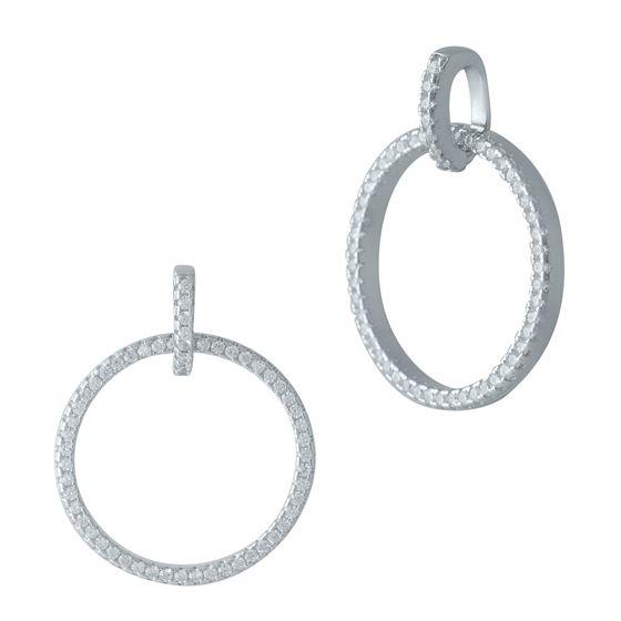 

Срібна каблучка з фіанітами (1978023) білий