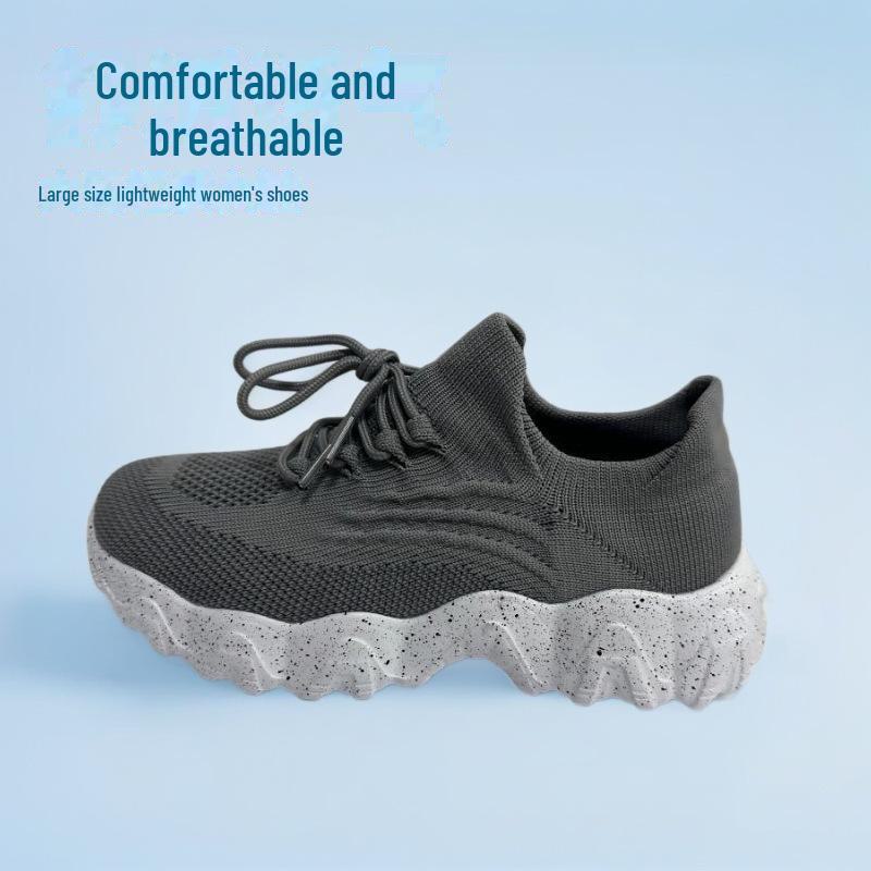 

Женские дышащие трикотажные спортивные носки большого размера - легкий дизайн Slip-On 43 серый