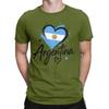 Casual Argentina Argentinian Flag Vintage Pride Tshirt For Unisex Round Collar Pure Cotton T Shirts Short Sleeve Tees Clothes