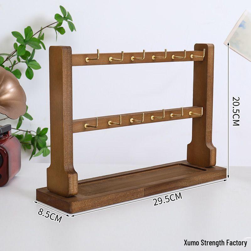 Wooden Jewelry Display Stand: Earring, Stud, Keychain, Bracelet, Bead String Holder