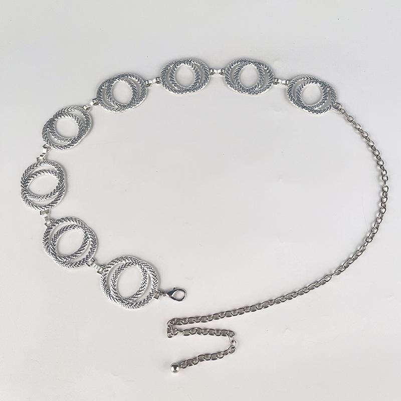 Women's Little Flavor Waist Chain Internet Celebrity Accessories Women's Metal Chain with Skirt Dress Sweater Decoration Women's Belt