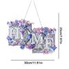 Acrylic Diamond Painting Hanging Pendant Single-Sided 5D DIY Diamond Painting Dots Pendant for Garden Window Decoration