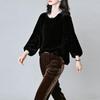Women's Mulberry Silk Velvet Loose Top