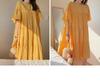 Plus Size Women's Summer Long Dress - Korean and Western Style Fashion