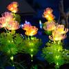 Solar Led Simulation Flower Ground Plug Light for Outdoor Courtyard Decoration Lawn Light