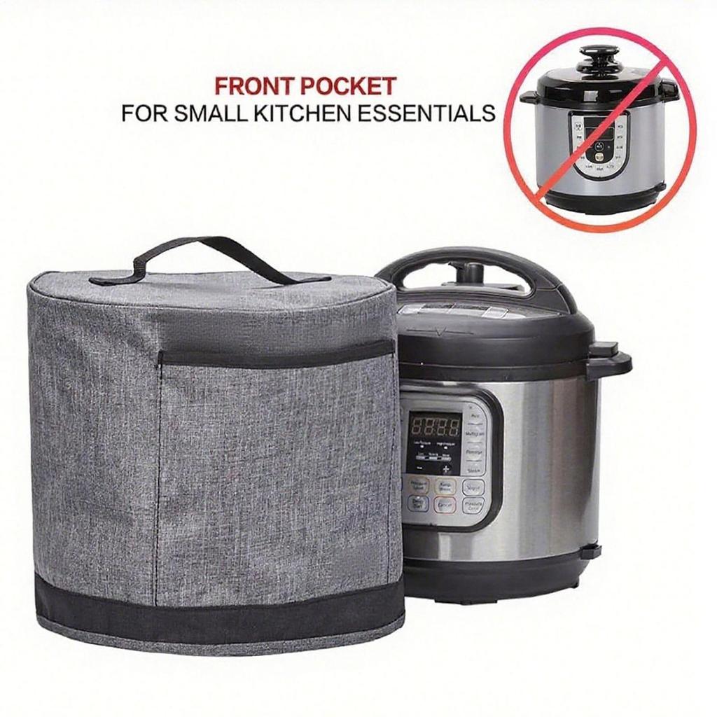 Air Fryer Cover Rice Cooker Protective Case Thickened Dustproof Cover with Carrying Handle and Pockets for Kitchen Appliance