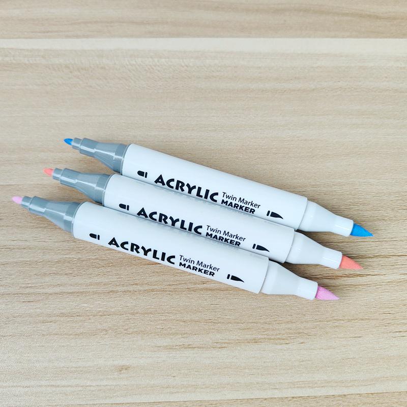 18-Color Double-Ended Acrylic Marker Set for Kids - Art, DIY, Journals & Coloring