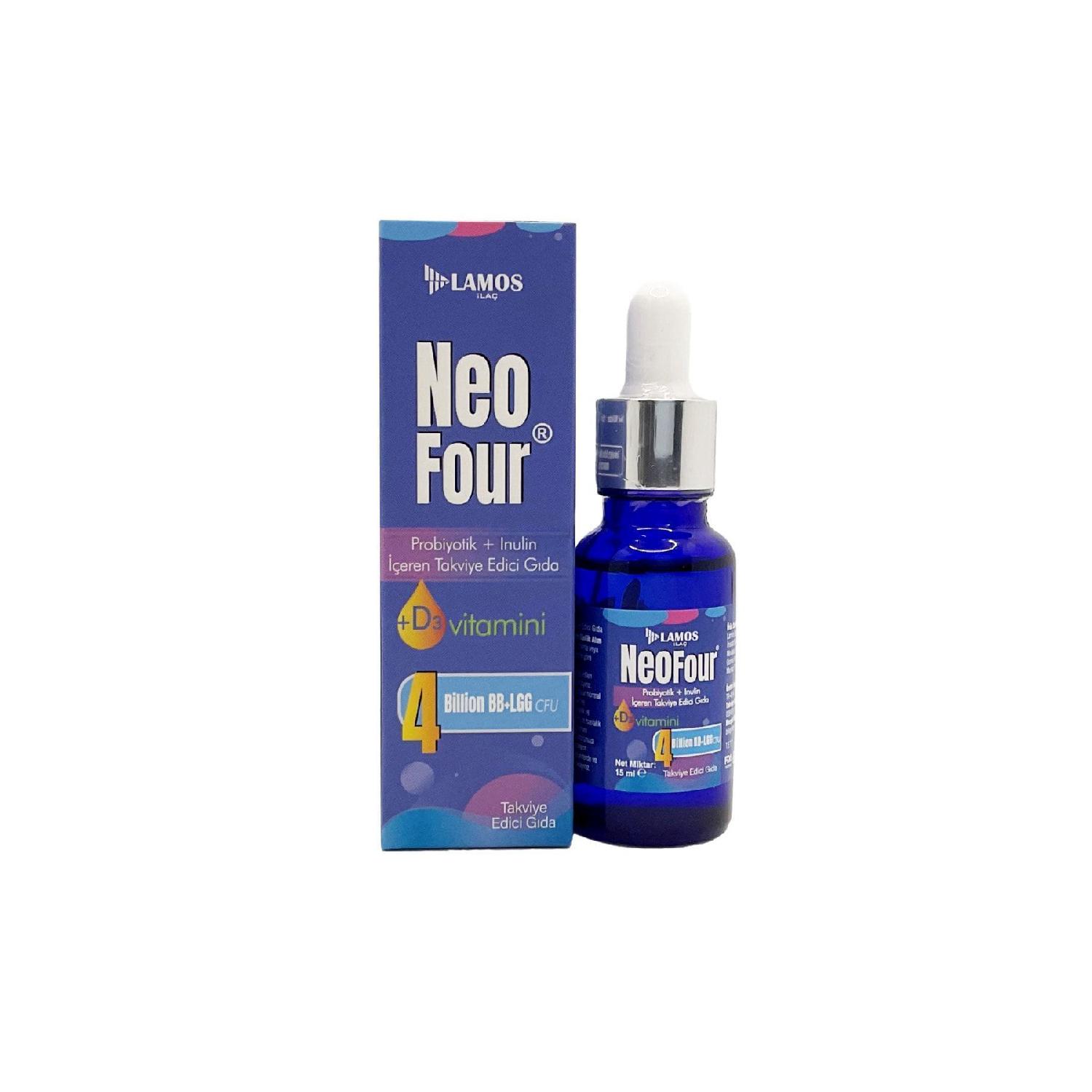 

Neofour Probiotic Drops That Contain Vitamin D, 15ml 8682815943424