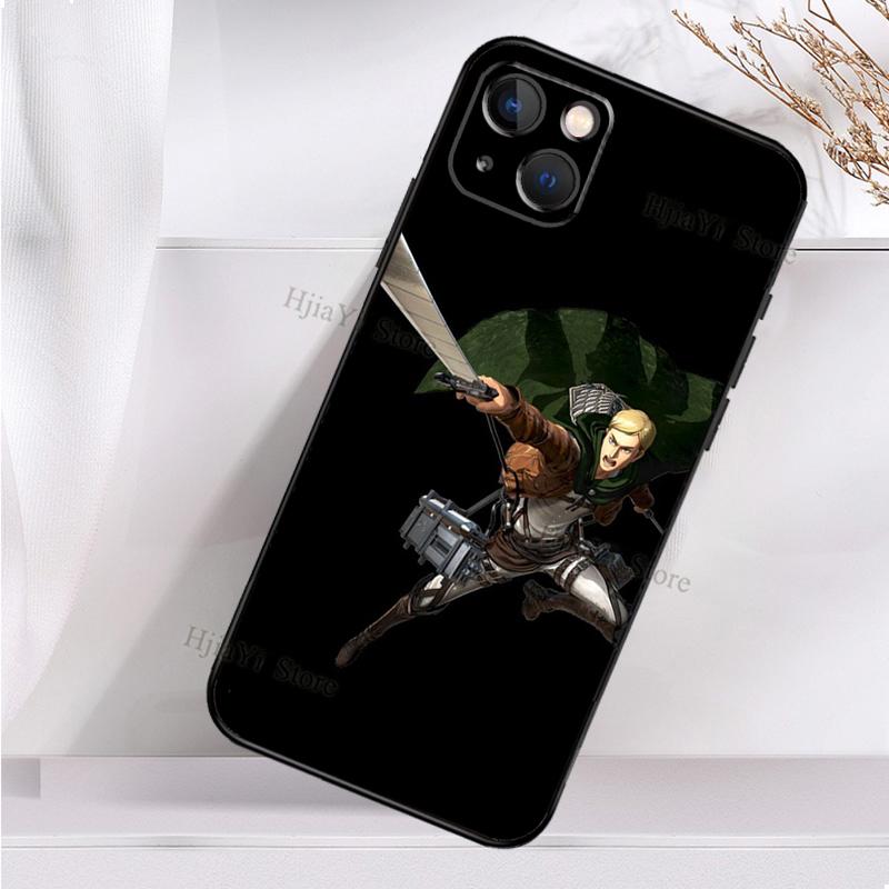 Erwin Smith Attack On Titan Soft Cover For iPhone 11 12 Pro X XS XR 7 8 Plus SE 2020 13 Pro Max Shockproof Phone Case
