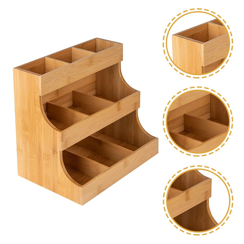 Sugar Packets Organizer Tea Bag Organizer Tea Bag Holder Teabag Display Box Wooden Tea Box Tea Sugar Coffee Bags Storage Rack