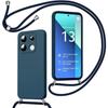 Case - E.F.CONNECTION - For Xiaomi Redmi Note 13 4G - Shockproof - Flexible - Adjustable Cord - Navy Blue