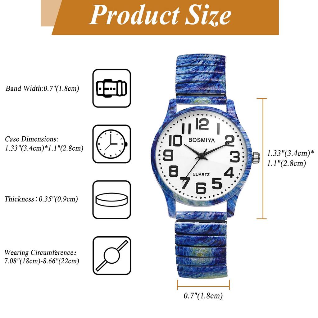 Cute Antique Analog Watch for One Size Fits Stainless Steel Simple and Stylish Quartz Watch Perfect Gift for Day Women Waterproof, Most, Strap, -