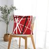 Van Halen Red Stripes Pillow Case Soft Pillow Cover Morden Pillowcases For Sofa Couch Bed Living Room