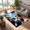 Soft Crystal Velvet Floor Rug,Jujutsu Kaisen Anti Slip Decorative Carpet, Plush Area Mat For Indoor Home Decoration