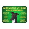 Please Remember Staffordshire Bull Terrier House Rules Doormat Mat Anti-Slip Kitchen Bath Living Room Entrance Rug Carpet