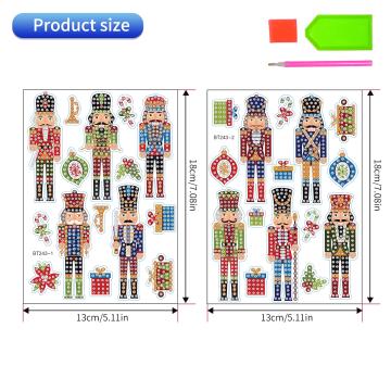 Merry Christmas Santa Round Sticker Christmas Decoration For Home 2026 Xmas Ornament Navidad Natal Noel Gift Happy New Year 2026