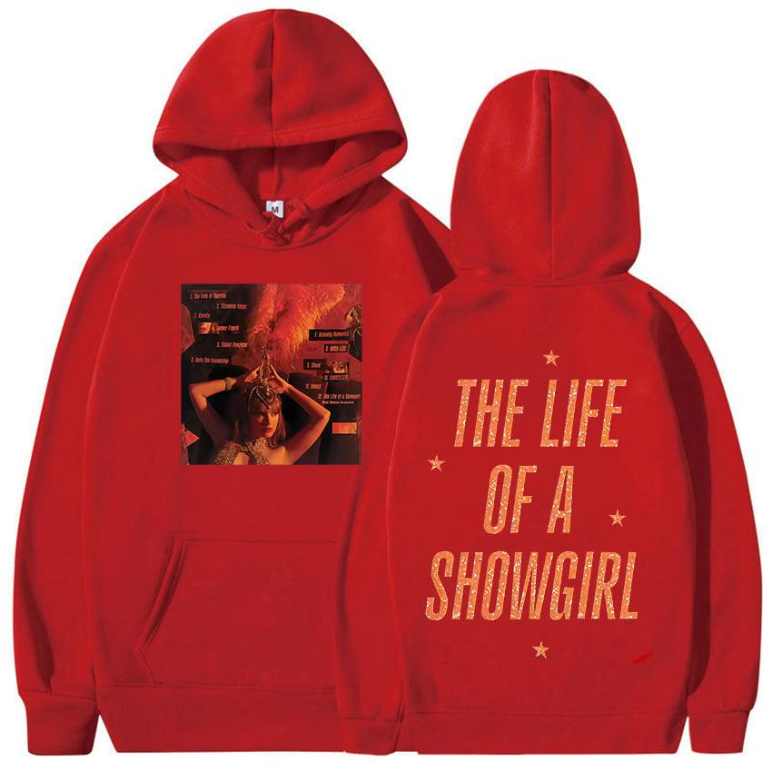 The Life of A Showgirl Album 2025 Vintage Graphic Bluza z kapturem Mężczyźni Kobiety Harajuku Długi rękaw Moda Oversize Bluzy Streetwear