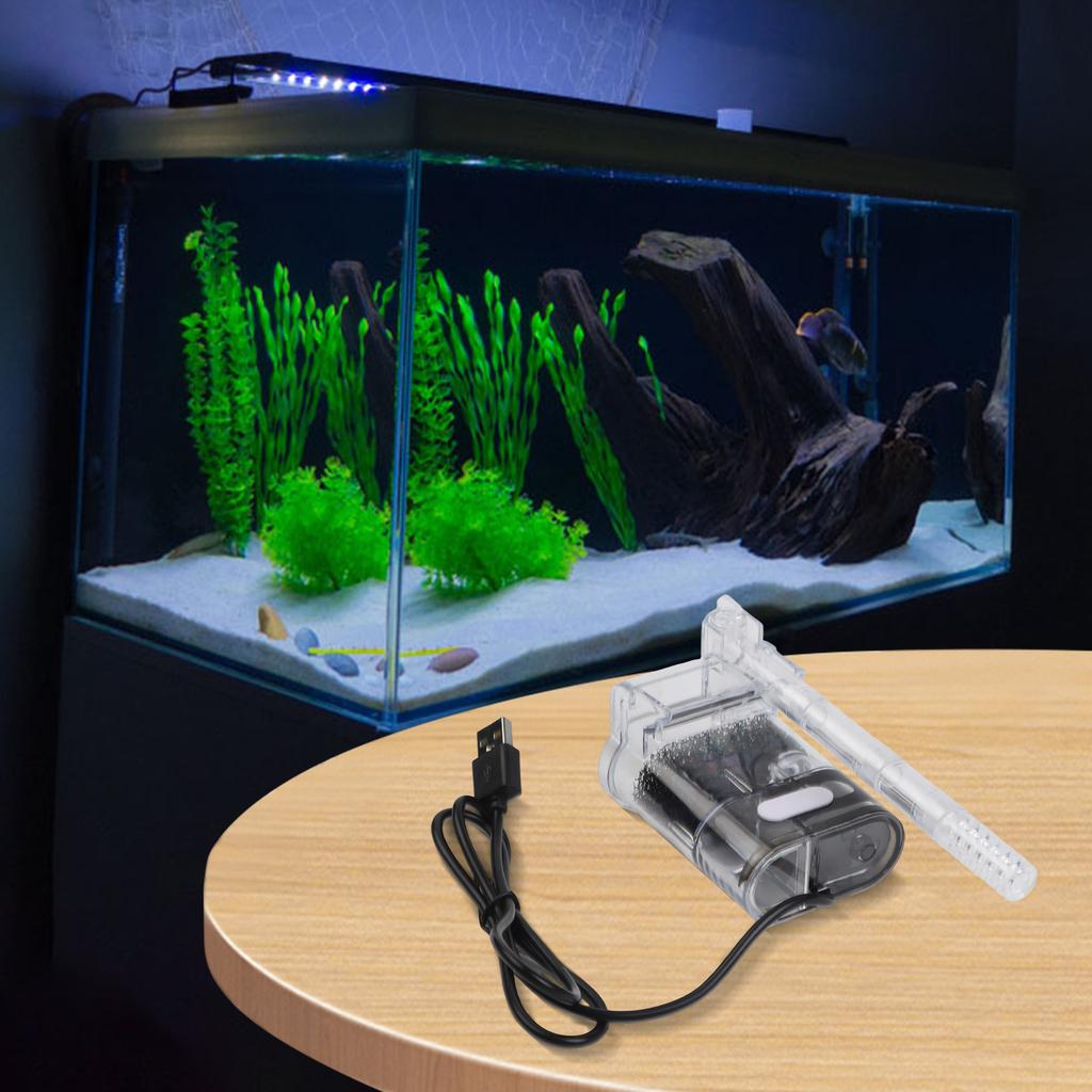 Adjustable Flow Fish Tank Filter Fully Transparent Design High-quality Plastic Material Compact Fish Tank Cleaner