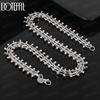 925 Sterling Silver 18-inch Geometric Fashion Necklace Wedding Jewelry