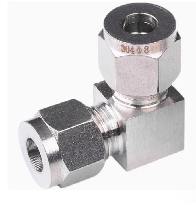 Elbow Tee Cross 1/8" 1/4" 3/8" 1/2" 3/4" 1" 3 4 5 6 8 10 -30mm OD Double Ferrule Compression Union Connector 304 Stainless Steel