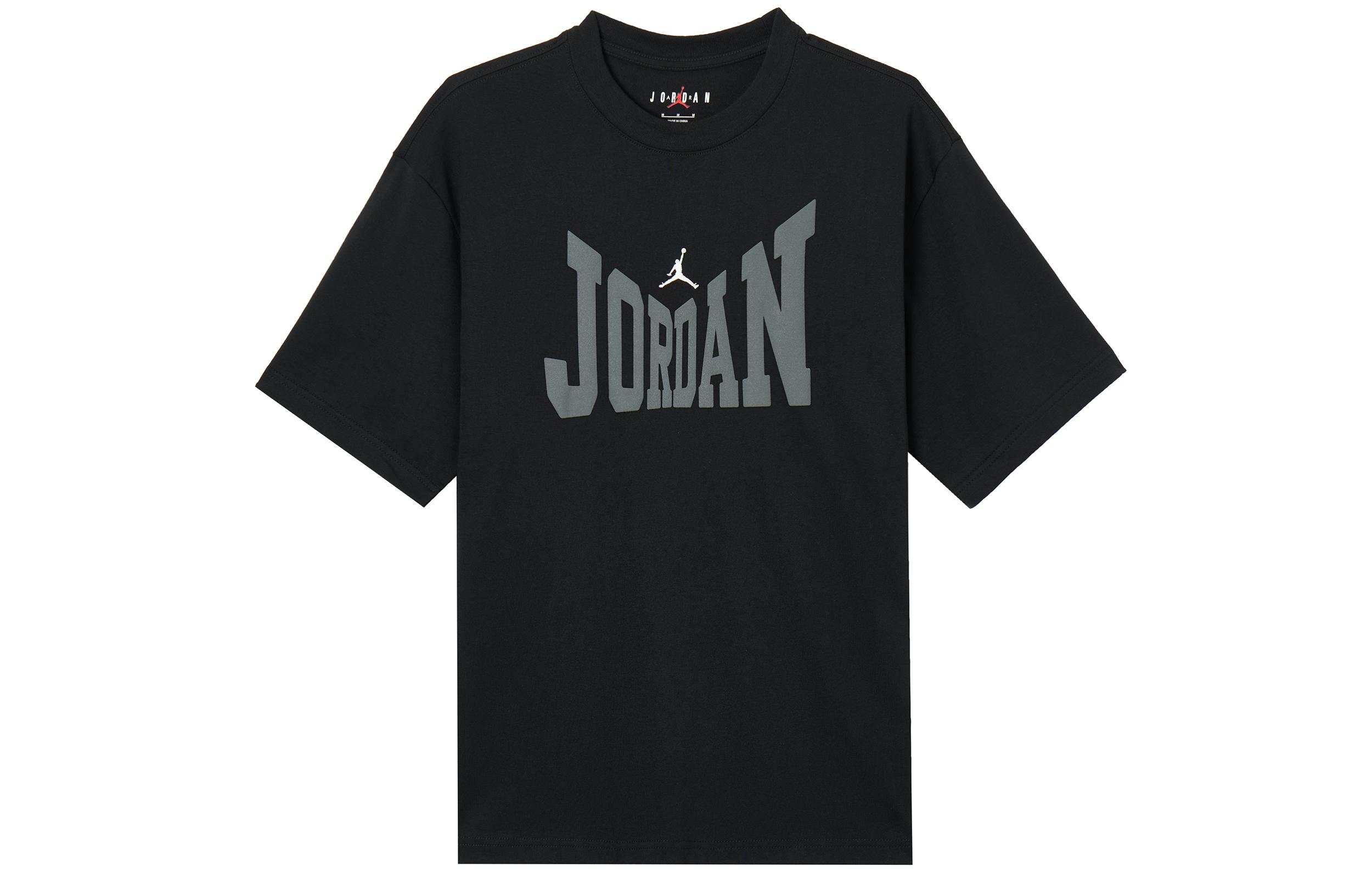 Jordan Brooklyn T Shirts Men s Black Crew Neck Moderate M