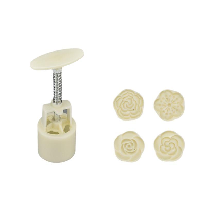 Mooncake Mold Household Pressed Flower Snowskin Mooncake Dessert Pastry Baking Model Mung Bean Cake Grinding Tool