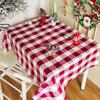 Festive Red Plaid Tablecloth for Christmas, New Year, & Weddings