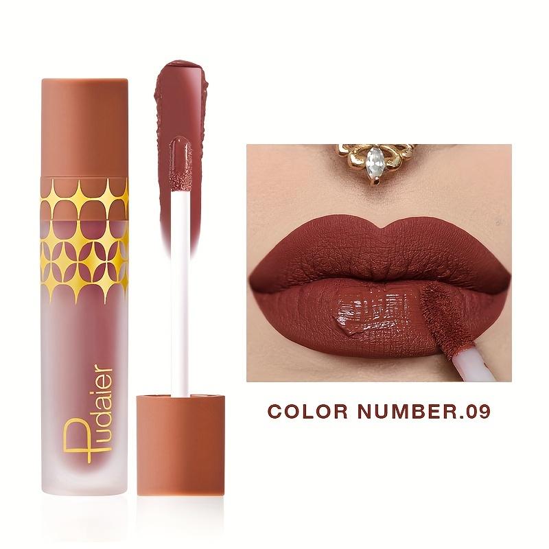 

24 цвета высокопигментированная матовая глазурь для губ - стойкая, устойчивая к размазыванию жидкая помада красно-коричневых тонов для вечернего макияжа губ 9#