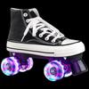 Shana High-Top Canvas Double-Row Roller Skates