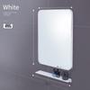 BMEIHOUS Minimalist Wall-Mounted Bathroom Mirror with Tray
