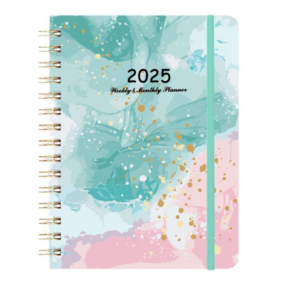 Floral 2025 Agenda Planner Notebook A5 Business Notebook 12 Months Planner Notebook  Office