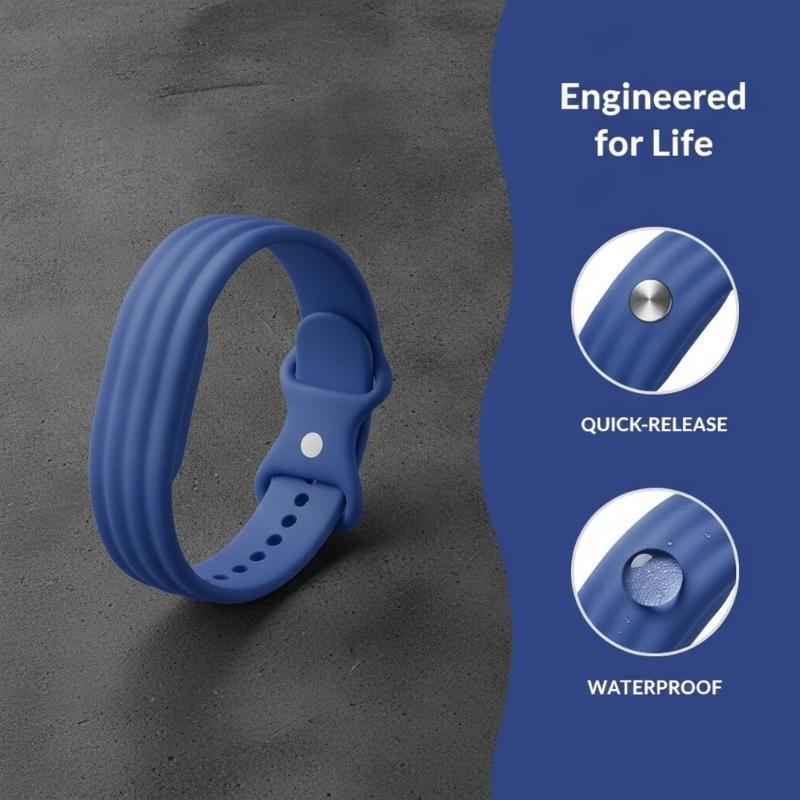 1 Pcs Single-Color Silicone Sport Strap Compatible With Fitbit Air Fitness Tracker Wristband For Active Wear