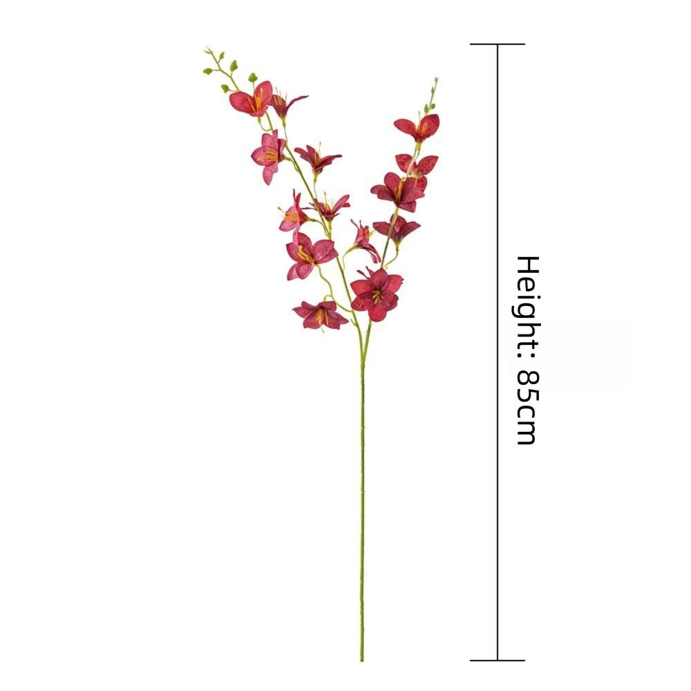 Echte Haptik 2 Gabeln Künstliche Orchideenblüte DIY Orchidee Seidenblume 85cm Künstliche Blumen Ast Heimdeko