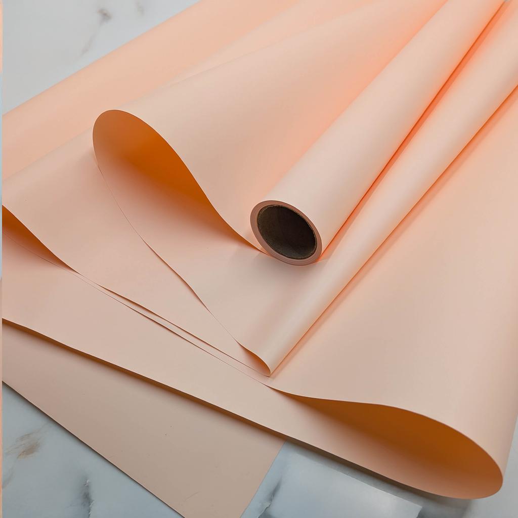 Folia Florystyczna - "Elegant" Brzoskwinia - Rolka  58Cm X 10M