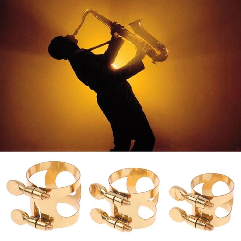 Brass Material Saxophone Tip Clip Adjustable Screw Reed Fastener Soprano Saxophone