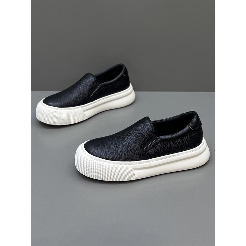 Autumn new retro leather platform shoes sports low-top casual leather shoes xs