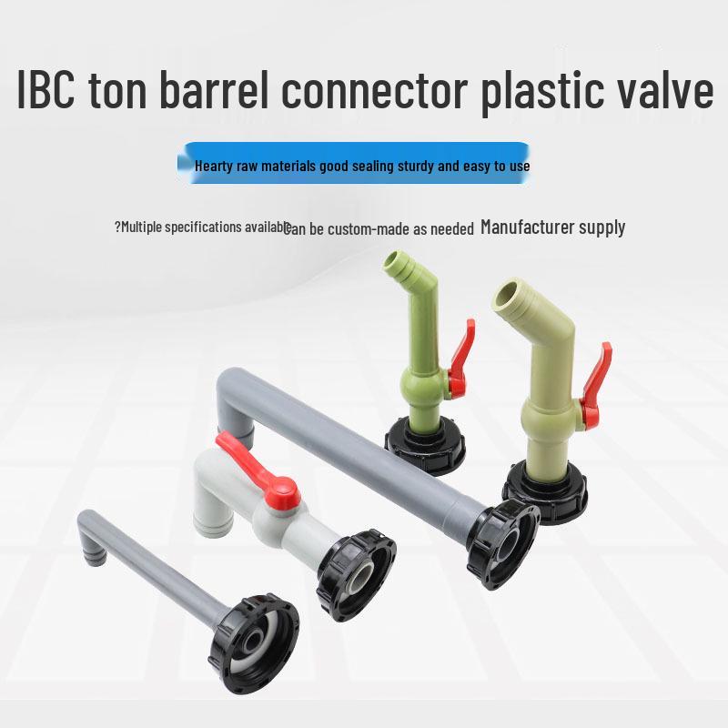 

IBC Tank Valve 60mm Coarse Thread Plastic Faucet Connector 45° Faucet Outlet 22mm