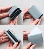 Slim, compact, tri-fold wallet for men and women, made of leather and made in Japan by the SOPO brand, SO37 (Oyster Gray).