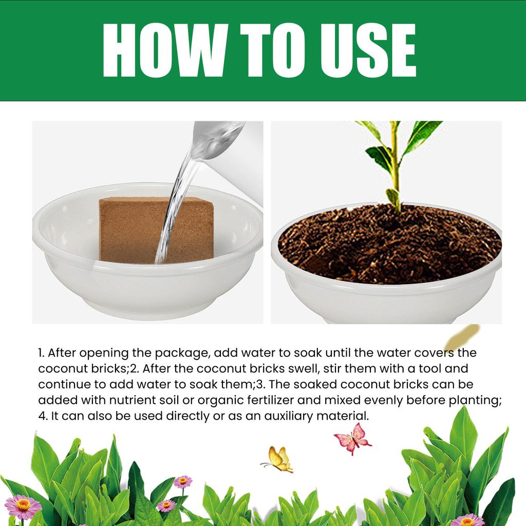 Planting Coco Nutrient Soil Substrate Coconut Coir Brick 60g Coir Pellet Soil Coconut Fiber Coir Pellet Nutrient Coconut