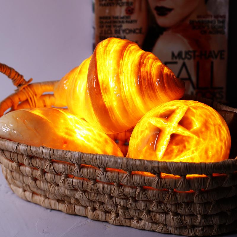 New Original Bread Lights Croissants Pineapple Bags European Bag Atmosphere Lights Led Nightlight Ornaments Toys Warm Small Present