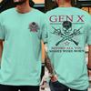 Est 1980 Lustiges Generation X Shirt Unisex Unisex Kurzarm Vintage Gen X Die Badass Generation Aufgewachsen von Totenköpfen Streetwear