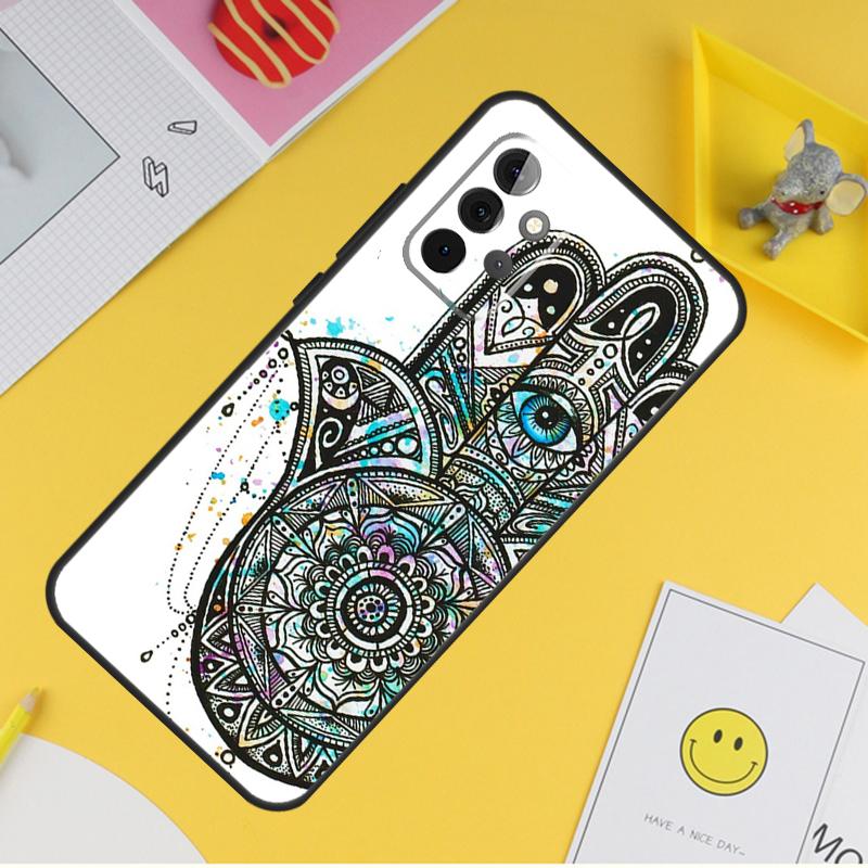 

Hamsa Hand of Fatima Case For Samsung Galaxy A36 A16 A56 A06 A54 A34 A14 A13 A53 A12 A22 A32 A52 A35 A17 A15 A55 Samsung A73 5G