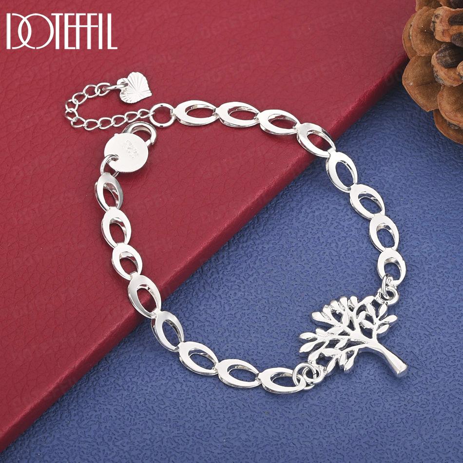 925 Sterling Silver Bracelet Women Gift Fashion Wedding Jewelry