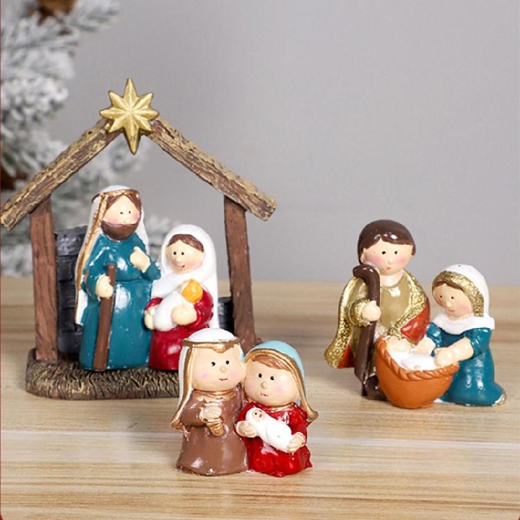 Fine Craftsmanships Resin Jesuss Birth Ornamentation Nativity Scene Figure Perfect For Christian Believers Collectors