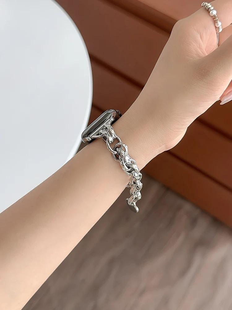 Luxury Strap for Apple Watch 10 Ultra 46mm 9 8 7 Band 42mm 45mm 41mm Women Belt Bracelet iWatch Series 6 SE 40/44/49mm Watchband